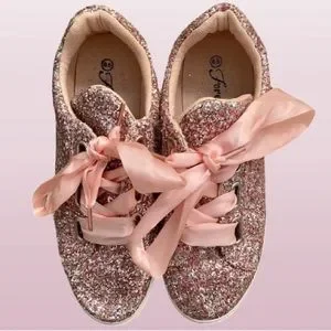 靴 original ribbon glitter pumps original ribbon glitter pumps (black)